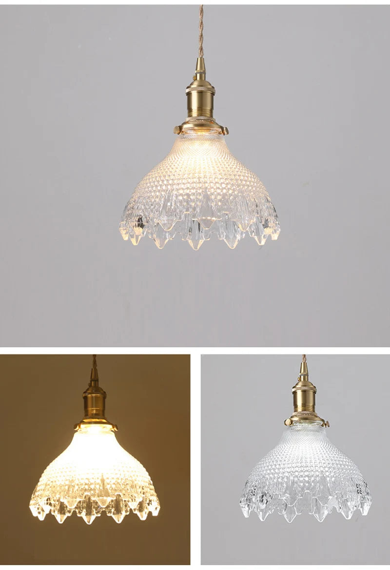 Green Glass Pendant Light – Vintage Iron Hanging Lamp
