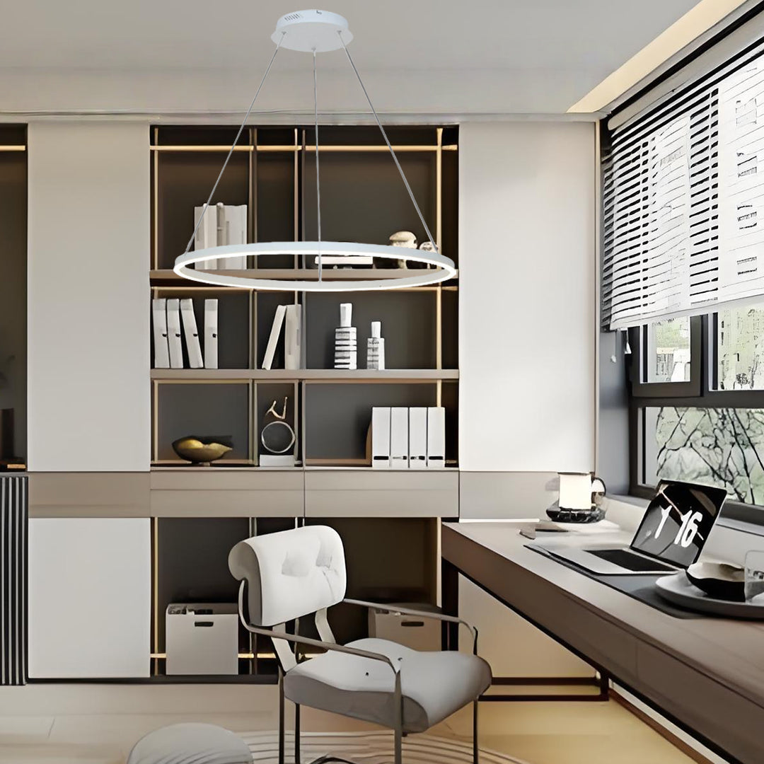 Slimline Circular LED Chandelier Dimmable Modern Ceiling Light