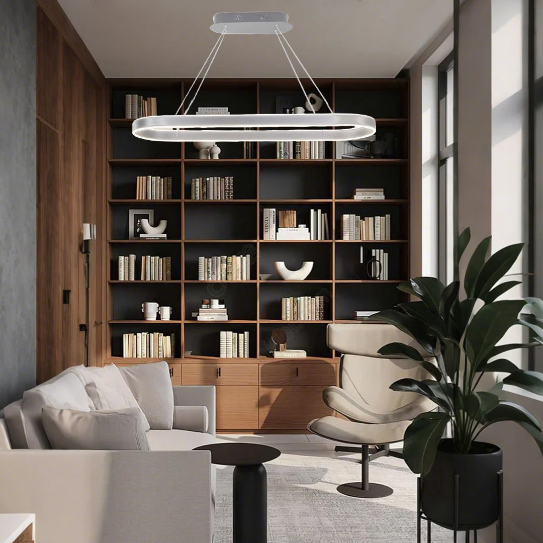 Modern LED Dimmable Pendant Light – Rounded Rectangle Design