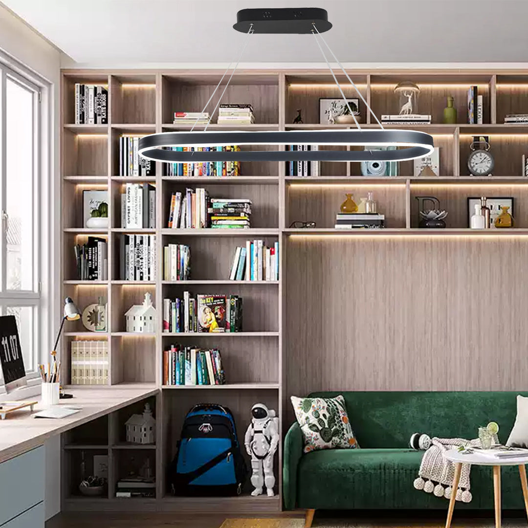 Modern LED Dimmable Pendant Light – Rounded Rectangle Design