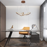 Modern Wave Pendant Light Nordic Acrylic Aluminum Chandelier