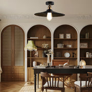 Industrial Teardrop Semi-Flush Mount Ceiling Light - Metal Fixture