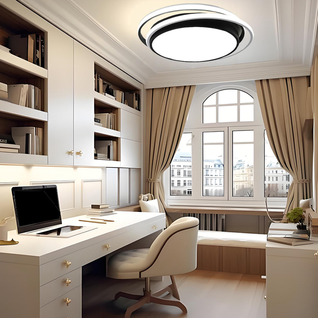 Modern Circular Dimmable LED Flush Mount Ceiling Light