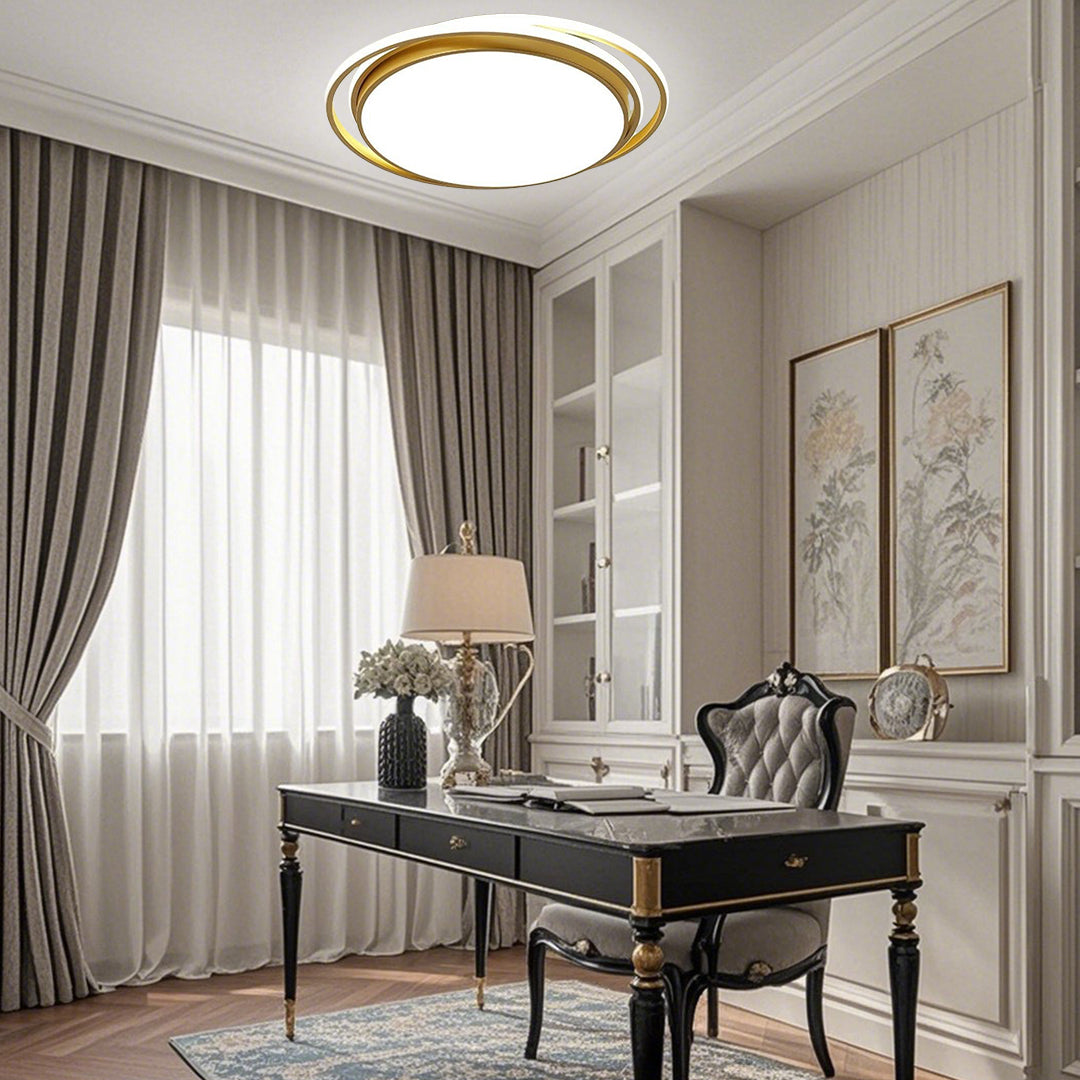 Modern Circular Dimmable LED Flush Mount Ceiling Light