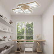 Modern Abstract LED Flush Mount Ceiling Light – Three Rectangles