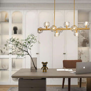 Modern Crystal Globe Cluster Chandelier LED Ceiling Light Gold