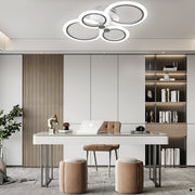 Modern Circular Aluminum Flush Mount LED Ceiling Light
