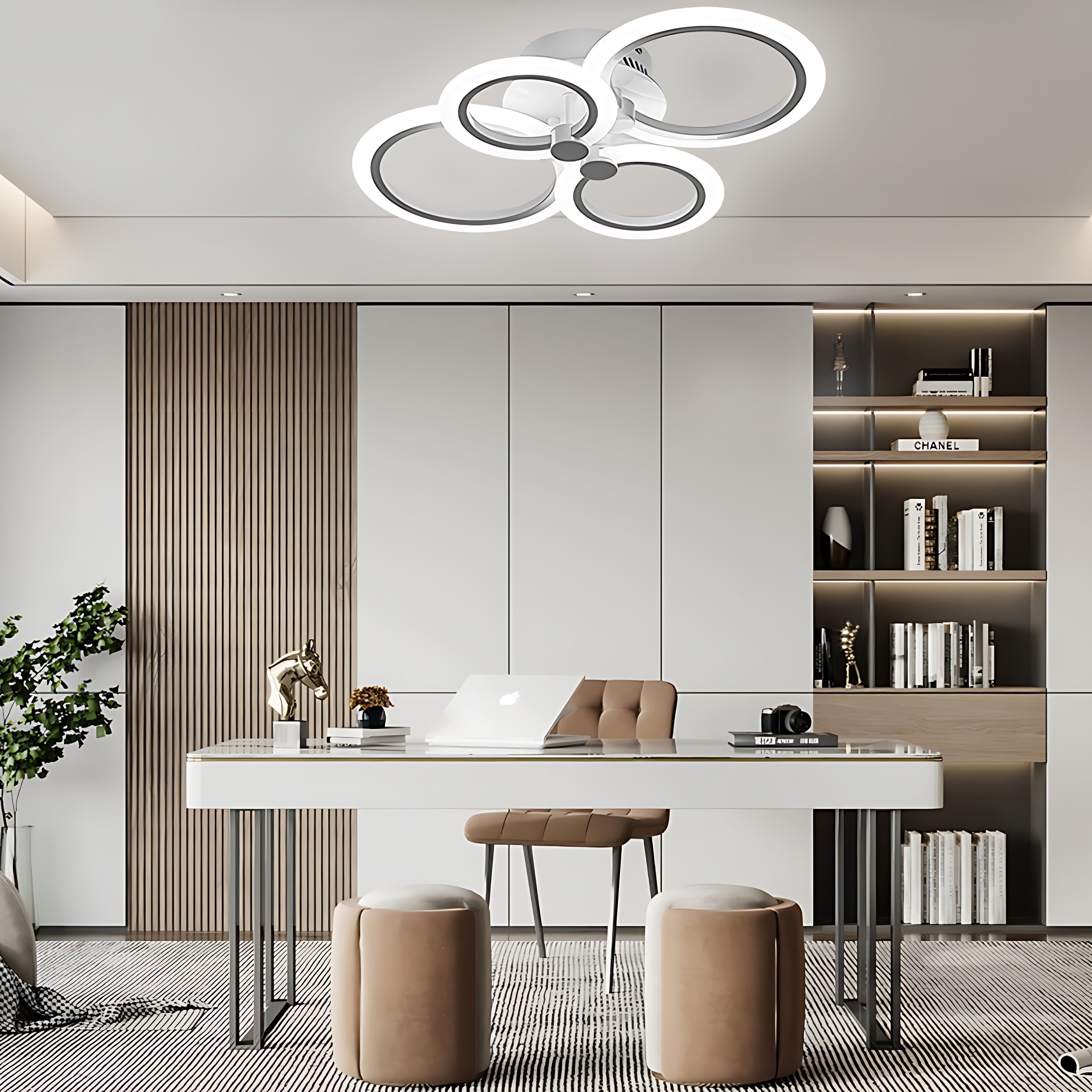 Modern Circular Aluminum Flush Mount LED Ceiling Light
