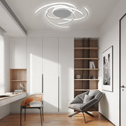 30" Abstract Swirl LED Flush Mount Ceiling Light - Modern Design