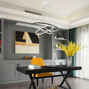 Adjustable Multi-Circle LED Dimmable Chandelier with Remote