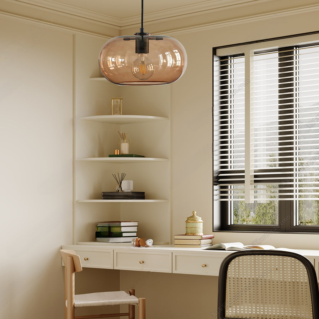 Electroplated Glass Pendant Light | Art Deco Ambient Lighting