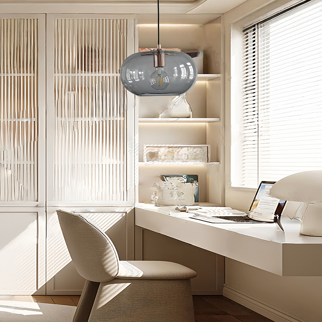 Electroplated Glass Pendant Light | Art Deco Ambient Lighting