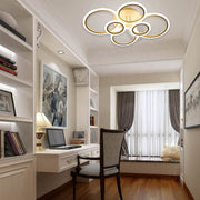 Geometric LED Flush Mount Ceiling Light - Modern Aluminum Design
