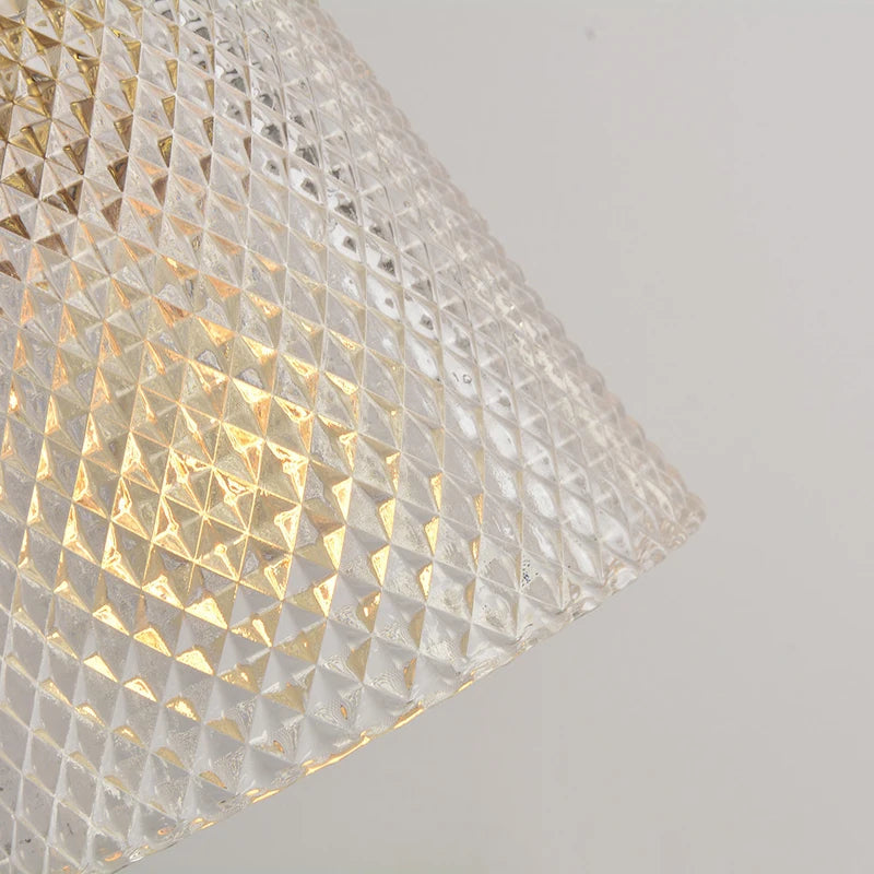 Vintage Argyle Glass Pendant Light – Retro Nordic Hanging Lamp