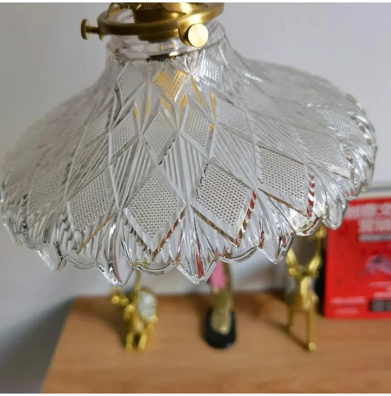Green Glass Pendant Light – Vintage Iron Hanging Lamp