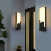 Modern Rectangular Outdoor Wall Sconce with Warm LED Lighting