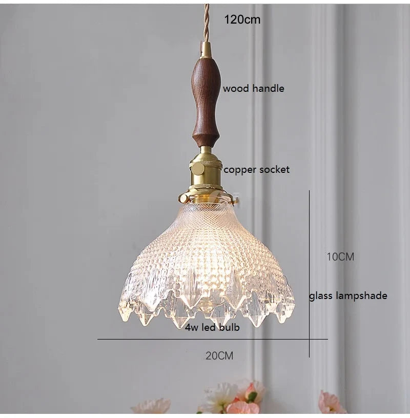 Green Glass Pendant Light – Vintage Iron Hanging Lamp