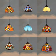 Stained Glass Pendant Light – 20cm European Hanging Lamp