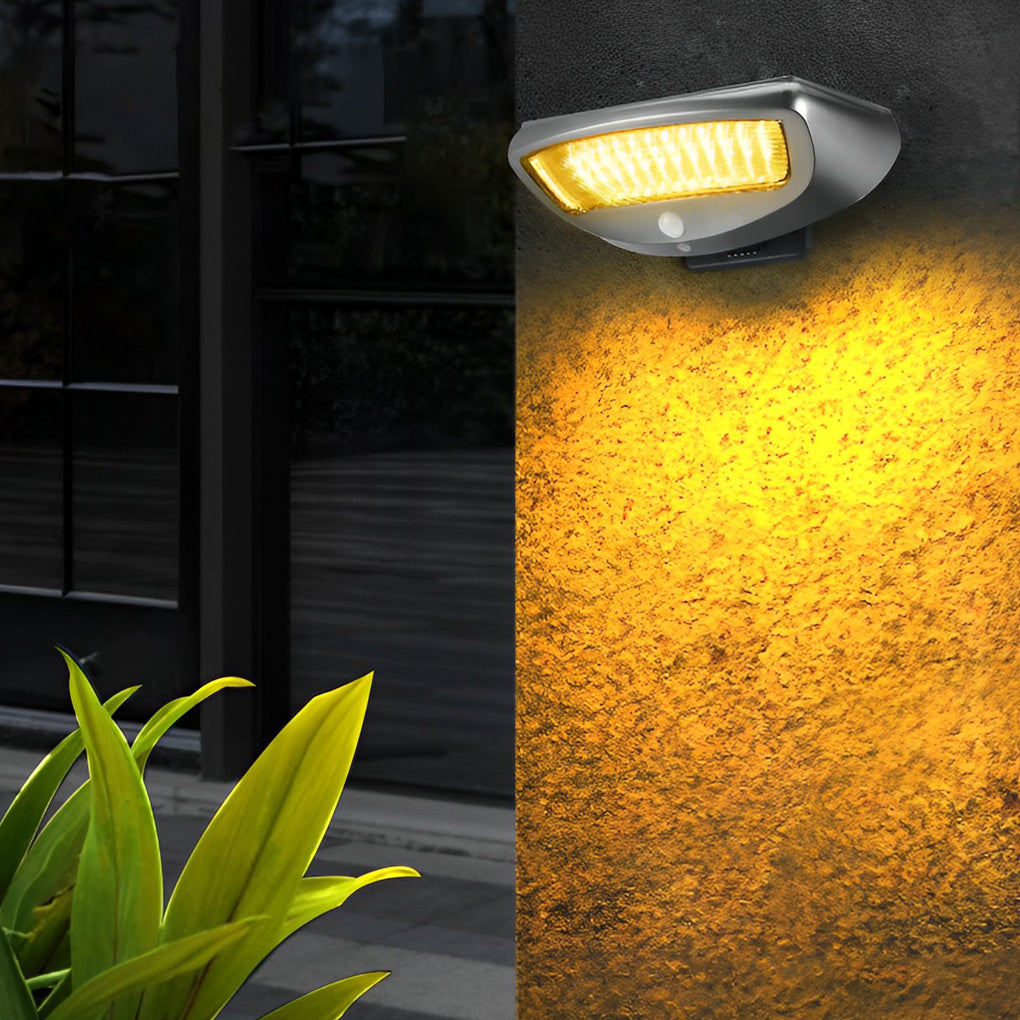 Motion Sensor Solar Outdoor Wall Light with Adjustable Panel