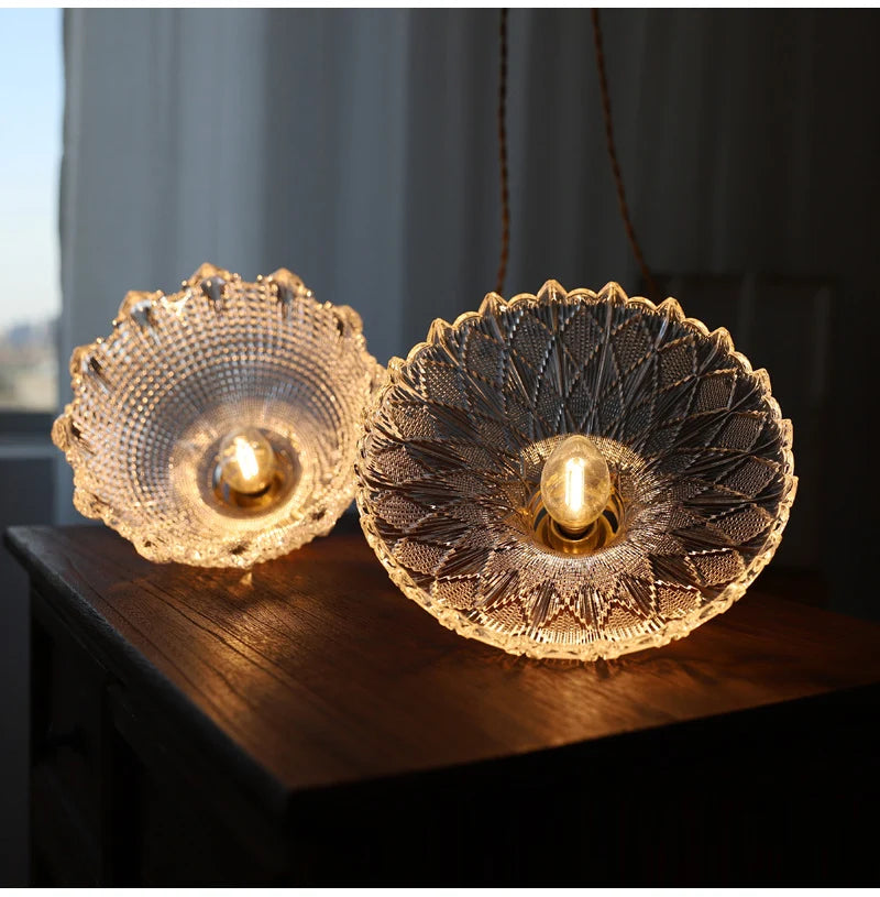Green Glass Pendant Light – Vintage Iron Hanging Lamp