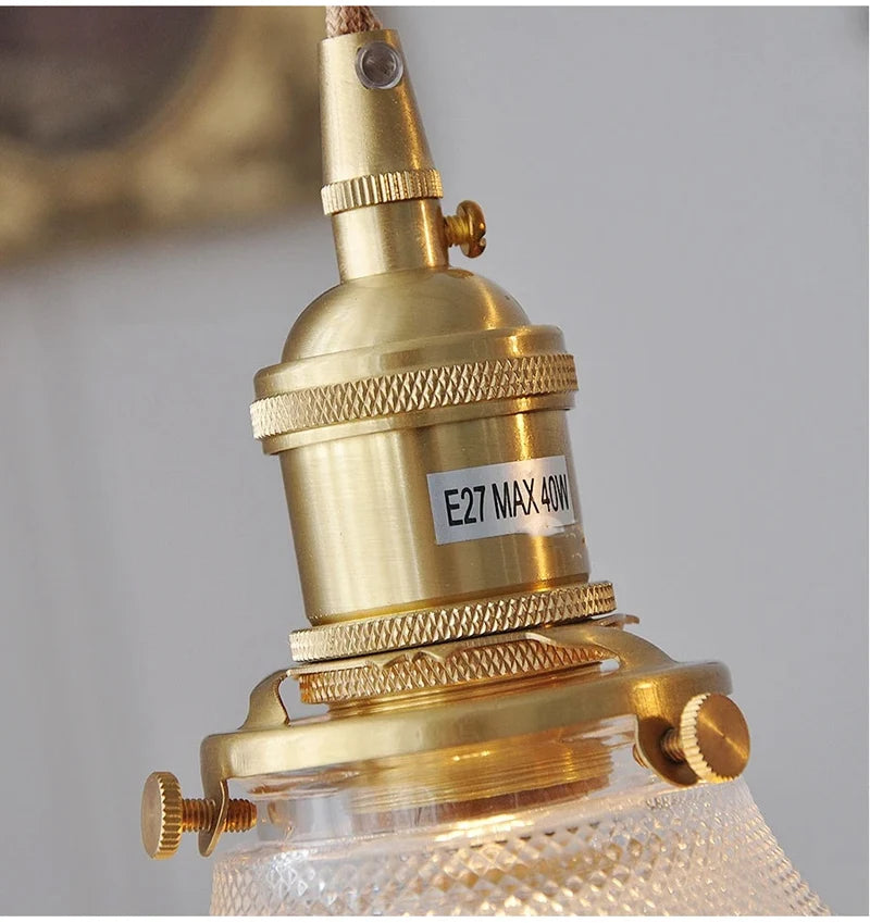 Green Glass Pendant Light – Vintage Iron Hanging Lamp