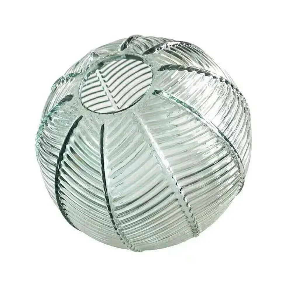Nordic Glass Pendant Light – Leaf Pattern Green Shade for Kitchen