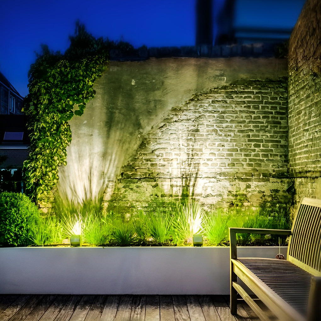 Adjustable Square Outdoor Wall Light Modern Aluminum Spotlight