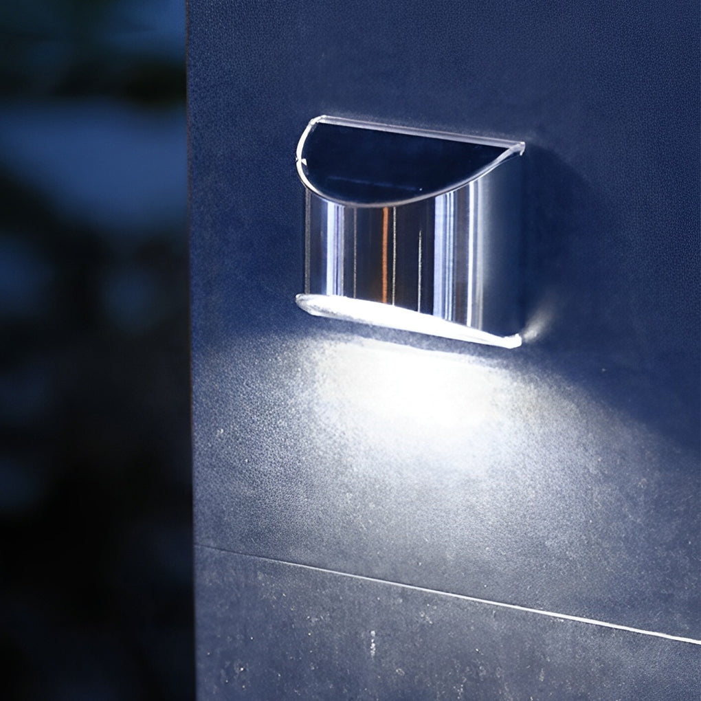 Modern Solar Wall Lamp - Stainless Steel Waterproof Outdoor Light