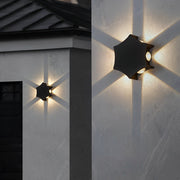 Modern Four-Way Outdoor Wall Light | Die-Cast Aluminum Waterproof