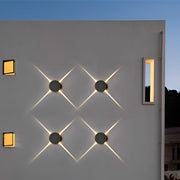 12W Cross Star LED Outdoor Wall Light - Waterproof Modern Design