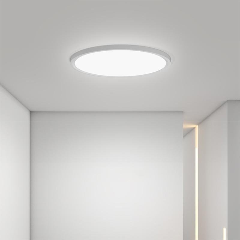 Modern Black Circle LED Flush Mount Ceiling Light with Dimming