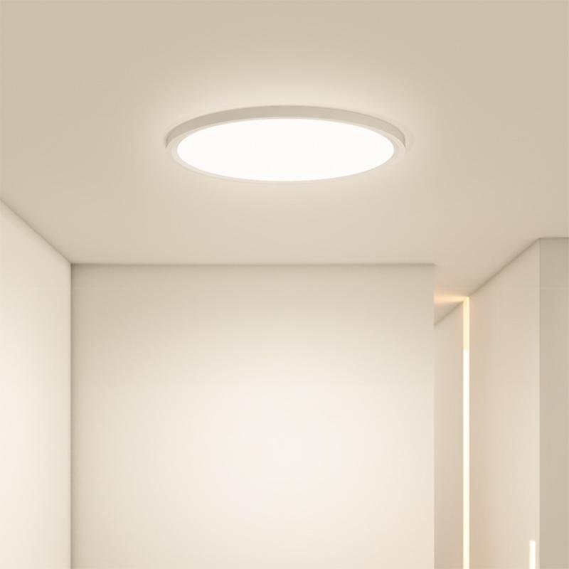Modern Black Circle LED Flush Mount Ceiling Light with Dimming