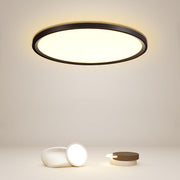 Modern Black Circle LED Flush Mount Ceiling Light with Dimming