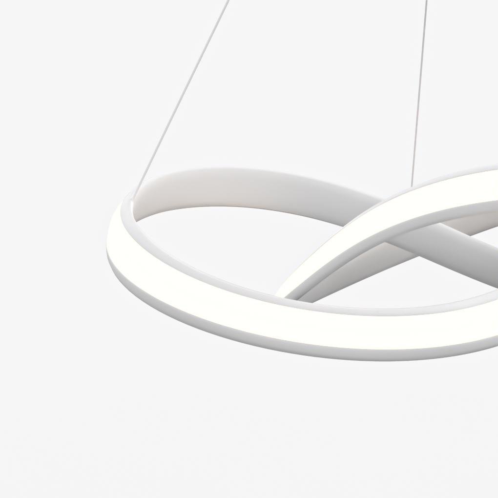 Modern Ribbon Pendant Light with Remote Control - Aluminum & PMMA