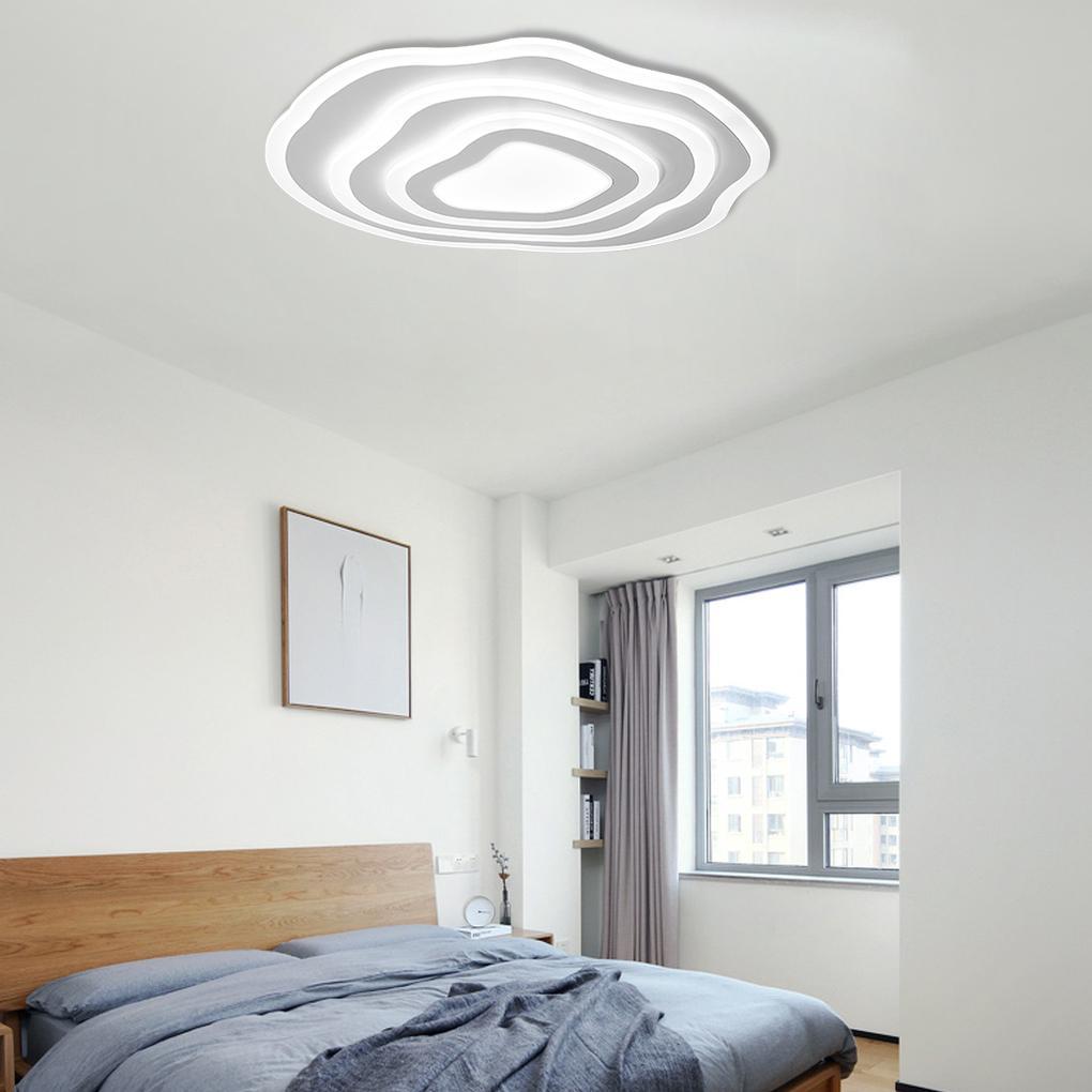 Rippled White Flush Mount LED Ceiling Light – Modern Minimalist