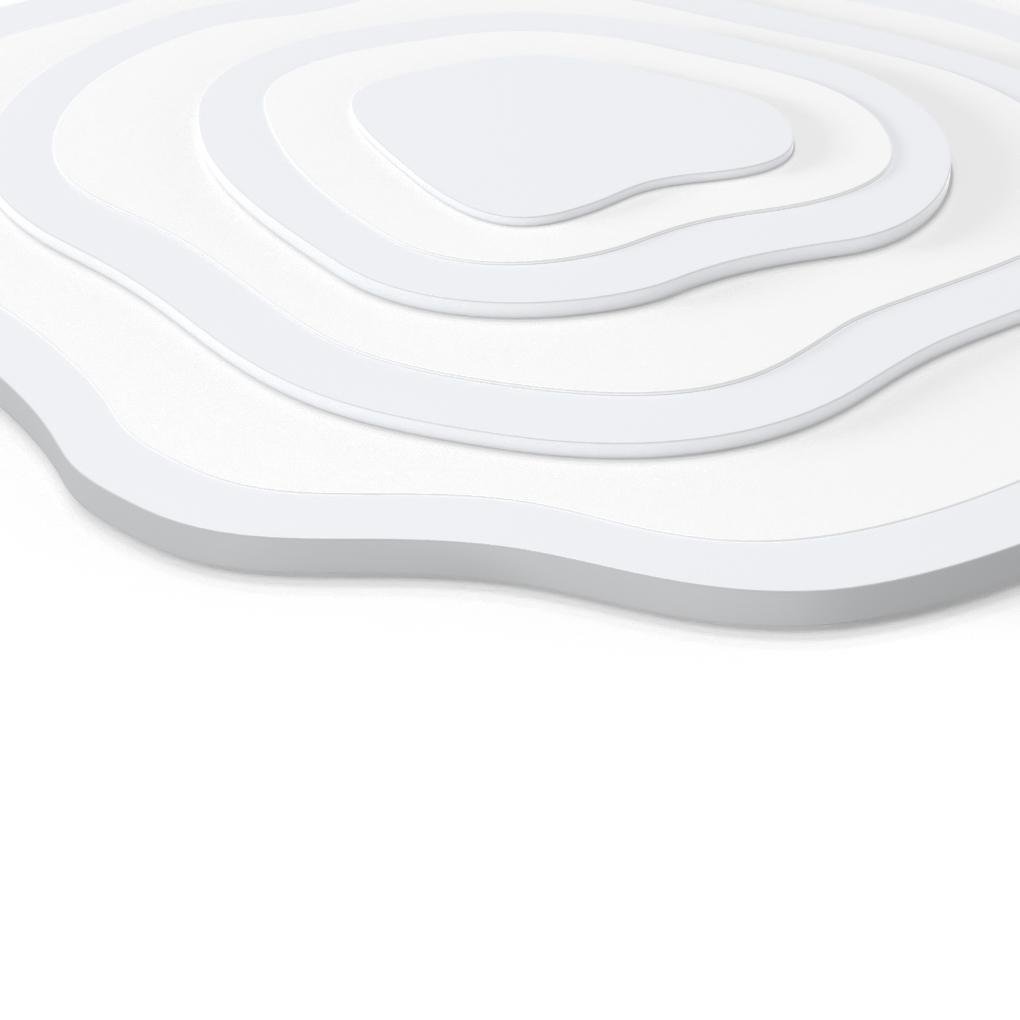 Rippled White Flush Mount LED Ceiling Light – Modern Minimalist