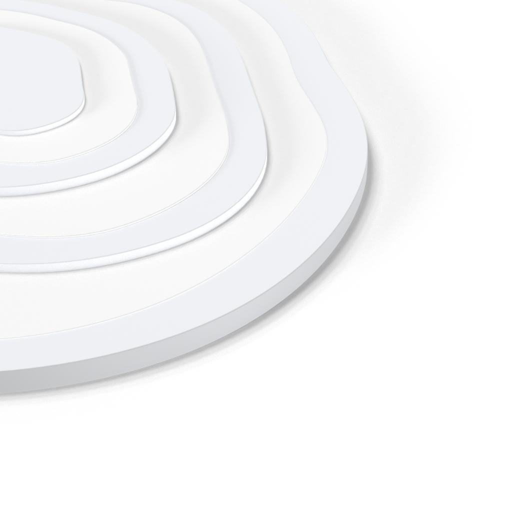 Rippled White Flush Mount LED Ceiling Light – Modern Minimalist