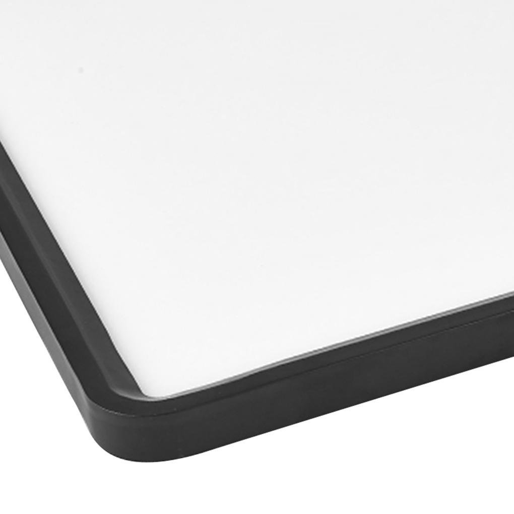 Modern Square Flush Mount Ceiling Light - Black Aluminum Frame