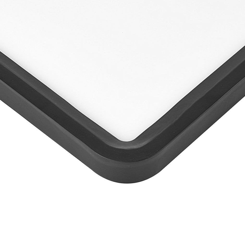 Modern Square Flush Mount Ceiling Light - Black Aluminum Frame