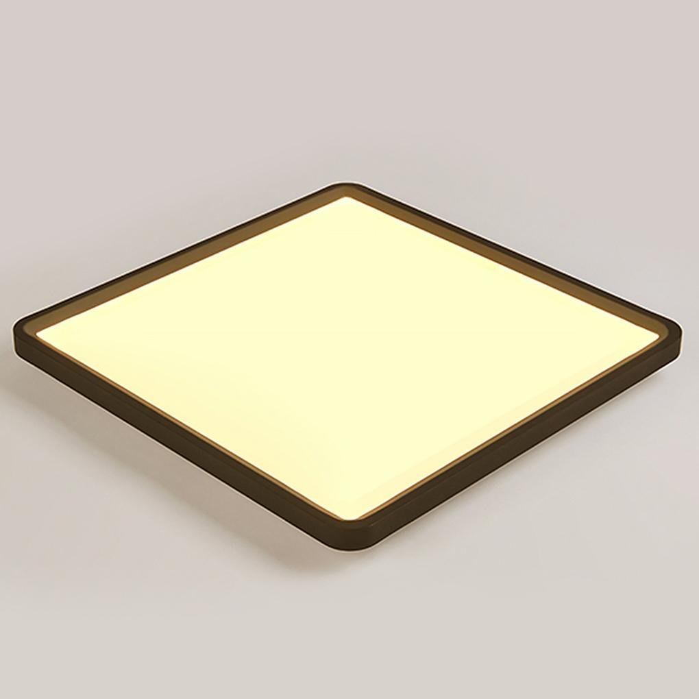 Modern Square Flush Mount Ceiling Light - Black Aluminum Frame
