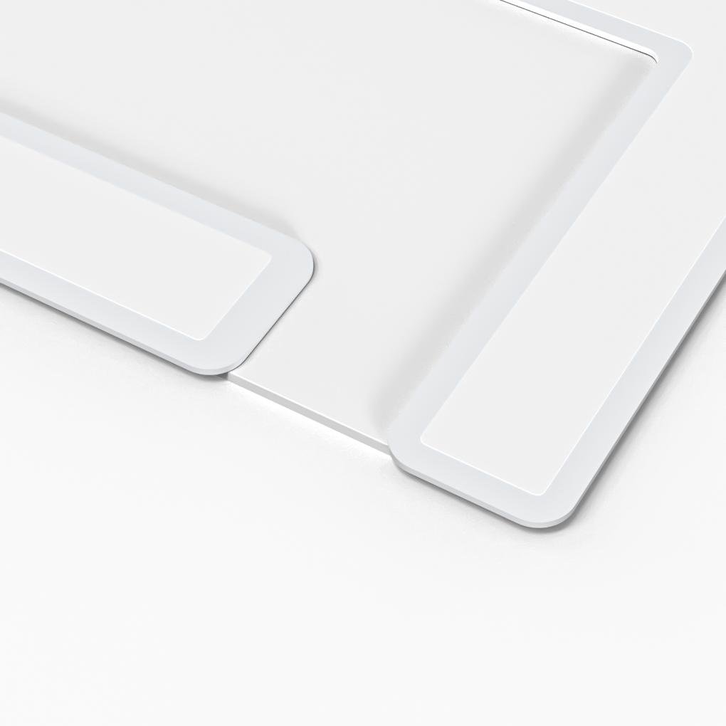 Modern Geometric Flush Mount LED Ceiling Light in White