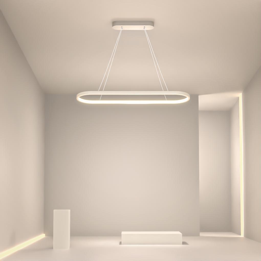 Modern Oval LED Pendant Light with Remote Control