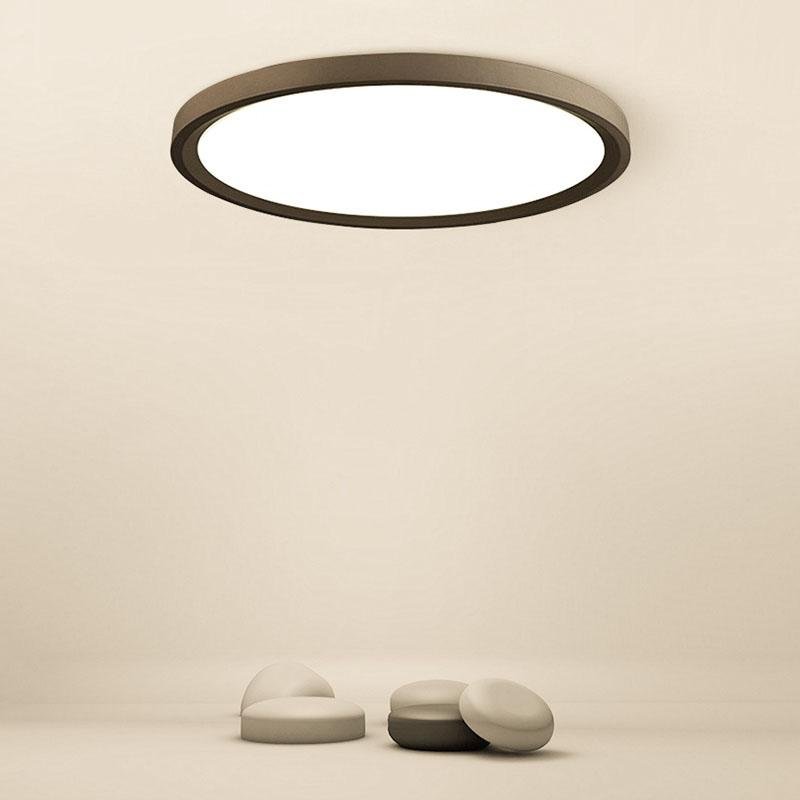 Nordic Industrial Flush Mount Ceiling Light – Iron & PMMA