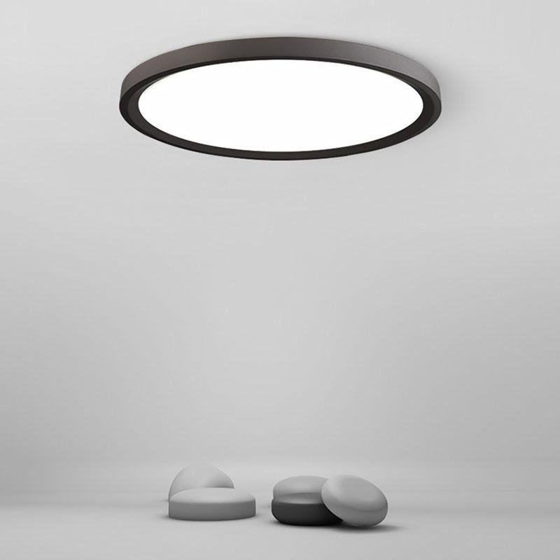 Nordic Industrial Flush Mount Ceiling Light – Iron & PMMA