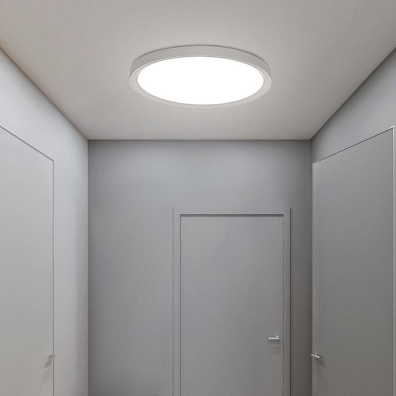 Nordic Industrial Flush Mount Ceiling Light – Iron & PMMA