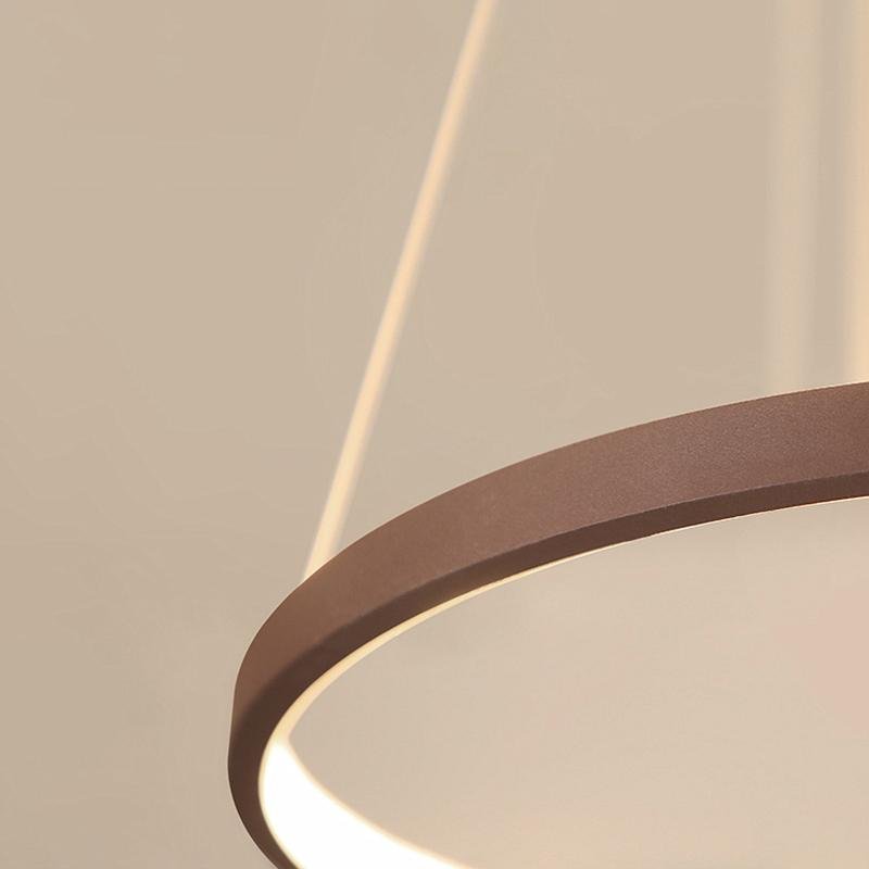 Modern Circular LED Chandelier with Stepless Dimming