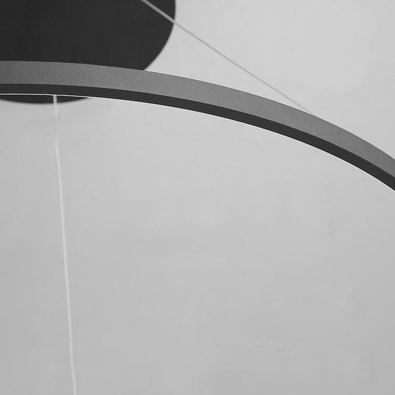 Modern Circular LED Chandelier with Stepless Dimming