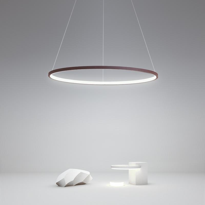 Modern Circular LED Chandelier with Stepless Dimming