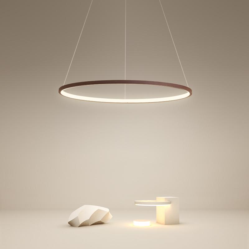 Modern Circular LED Chandelier with Stepless Dimming