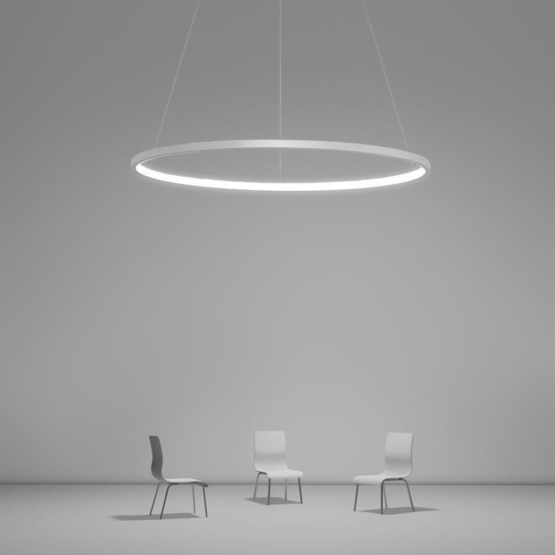 Modern Circular LED Chandelier with Stepless Dimming